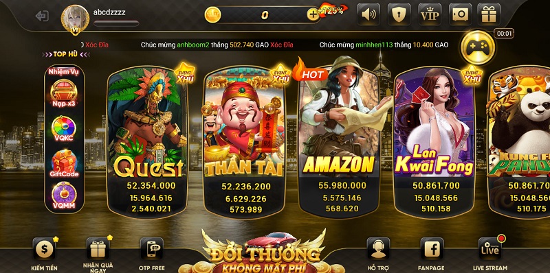 Slots là chuyên mục game chủ đạo của sân chơi Gao86